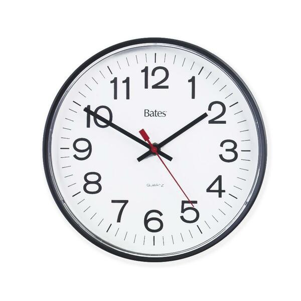 GBC 9847014 Quartz Wall Clock - Quartz - Black Case