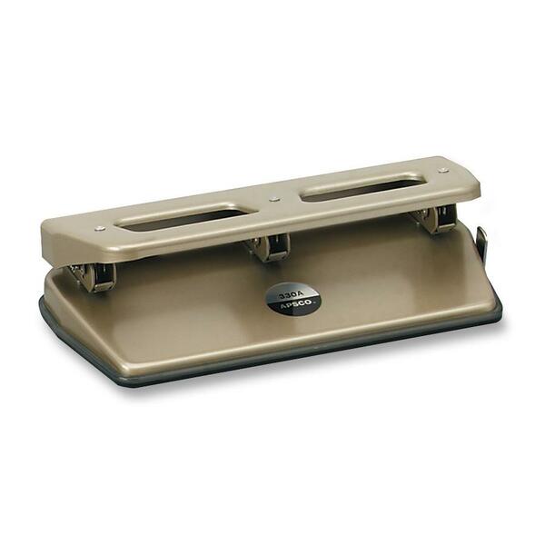 Sanford Heavy Duty Paper Punch - 3 Punch Head(s) - 30 Sheet of 16lb Paper - 1/4" (6.35 mm) Punch Size - Tan