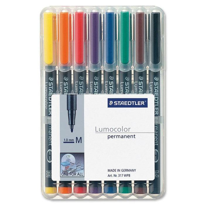 Staedtler LumoColor Permanent Pen - Assorted Ink - 8 / Set