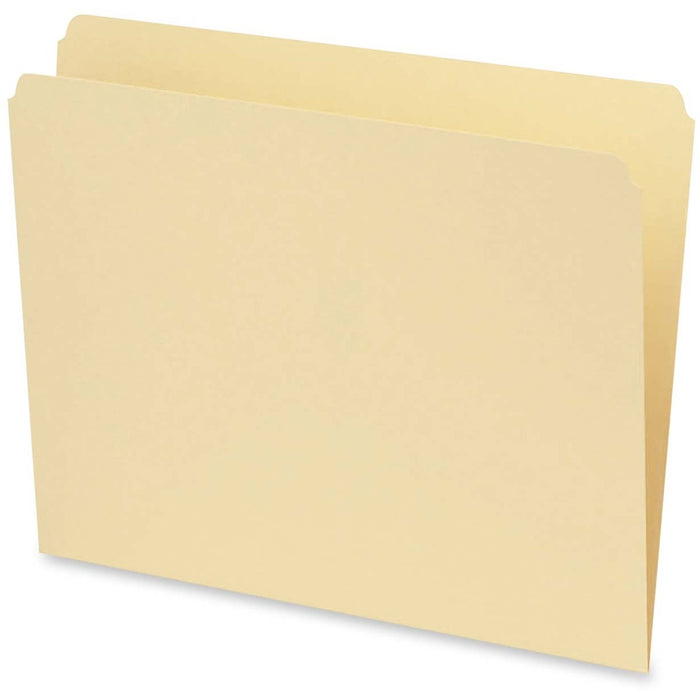 Pendaflex Letter Recycled Top Tab File Folder - 9.5 pt. (3.34 mm) - Manila - Burst Resistance - 60% Recycled - 100 / Box