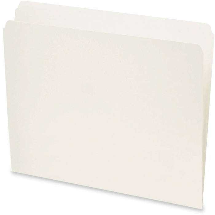 Pendaflex Letter Recycled Top Tab File Folder - 10.5 pt. (3.70 mm) - Ivory - Burst Resistance - 60% Recycled - 100 / Box