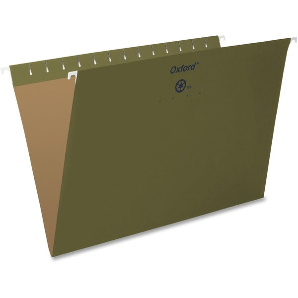 Pendaflex Legal Recycled Hanging Folder - 8 1/2" (215.90 mm) x 14" (355.60 mm) - Steel - Green - Infopocket, Lightweight - 90% Recycled - 25 / Box