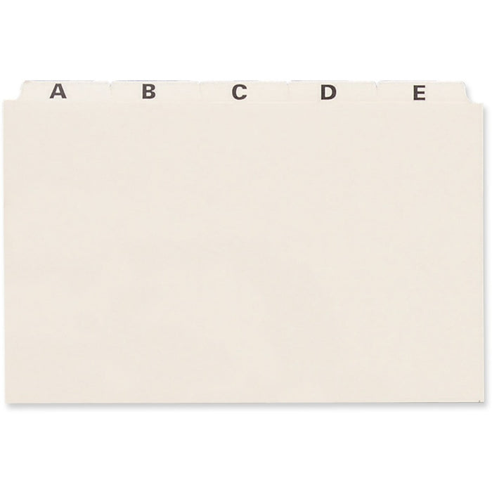 Oxford PlainTab Index Card File Guide - Printed Tab(s) - Character - A-Z - 8" (203.20 mm) Tab Height x 5" (127 mm) Tab Width - Manila Tab(s) - 10% Recycled - Reinforced - 1 / Pack