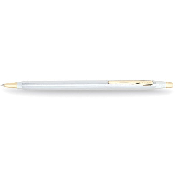 Cross Classic Century Medalist Chrome 23KT Gold Plated Appointments Ballpoint Pen - Chrome, Gold Barrel - 1 Each