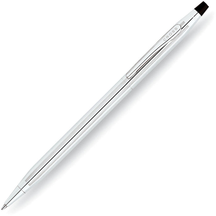 Cross Classic Century Lustrous Chrome Ball-Point Pen - Refillable - Black Ink - Chrome Barrel - 1 Each