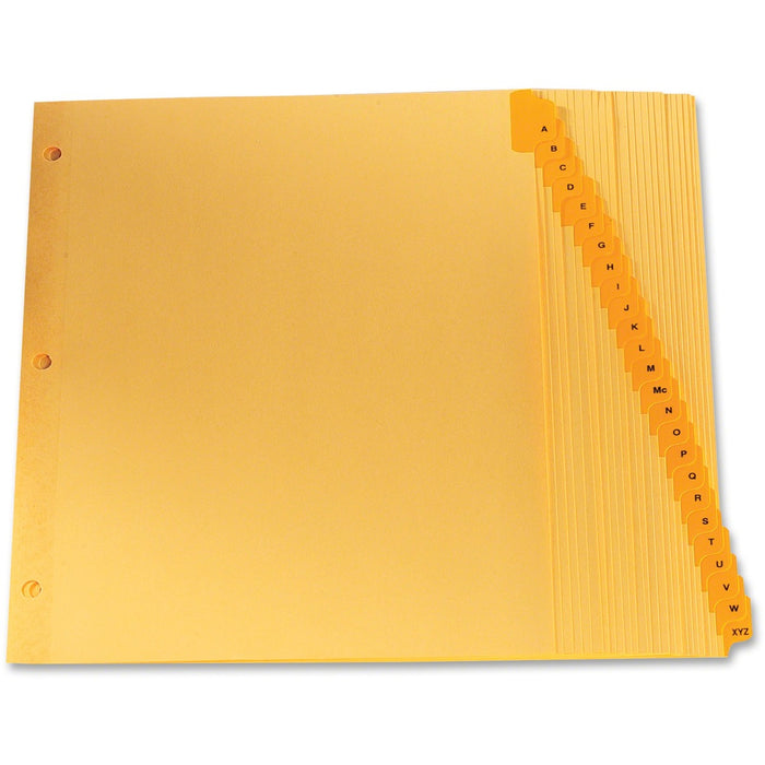 Oxford Preprinted Laminated Tab Index Divider - Printed Tab(s) - Character - A-Z - 8.50" (215.90 mm) Divider Width x 11" (279.40 mm) Divider Length - Buff Divider - Mylar Tab(s)Yes - Reinforced - 26 / Set