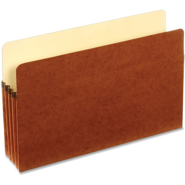 Pendaflex Legal Recycled File Pocket - 8 1/2" (215.90 mm) x 14" (355.60 mm) - 3 1/2" (88.90 mm) Expansion - Top Tab Location - Redrope - Tyvek Gusset, Reinforced Gusset - 10% Recycled - 1 Each