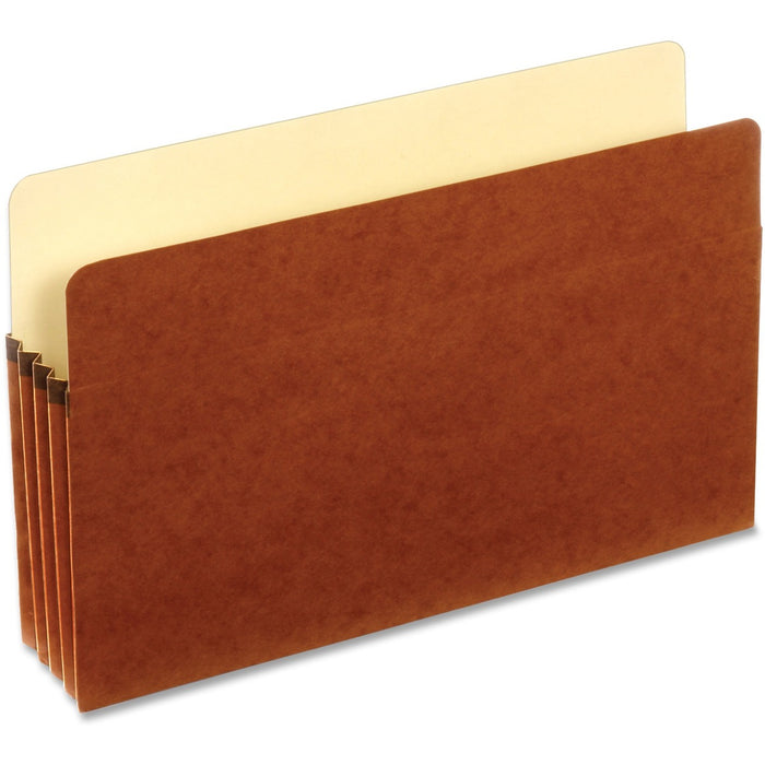 Pendaflex Legal Yes File Pocket - 8 1/2" (215.90 mm) x 14" (355.60 mm) - 3 1/2" (88.90 mm) Expansion - Top Tab Location - Redrope - Tyvek Gusset, Reinforced Gusset - 10% Recycled - 1 Each