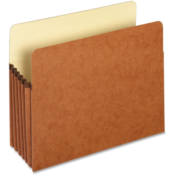 Pendaflex Letter Recycled File Pocket - 8 1/2" (215.90 mm) x 11" (279.40 mm) - 5 1/4" (133.35 mm) Expansion - Top Tab Location - Redrope - Tyvek Gusset, Reinforced Gusset - 10% Recycled - 1 Each