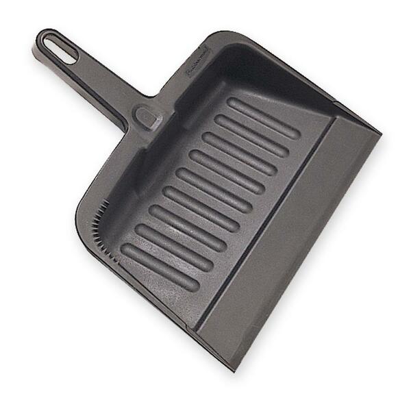 Rubbermaid Heavy-duty Standard Dust Pan - 12.25" (311.15 mm) Wide - Plastic - Charcoal - 1 Each