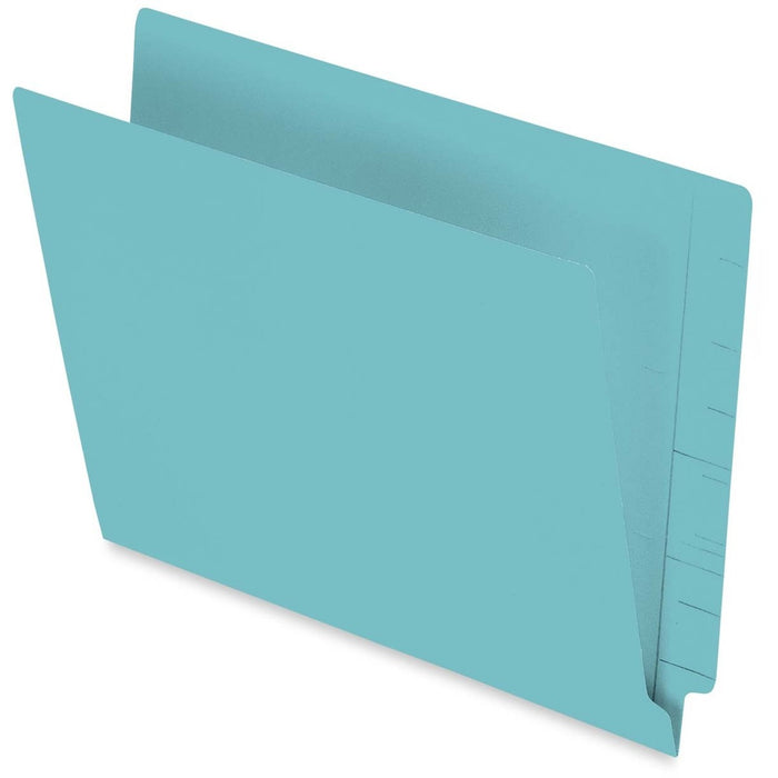 Pendaflex Letter Recycled End Tab File Folder - 8 1/2" (215.90 mm) x 11" (279.40 mm) - 3/4" (19.05 mm) Expansion - 11 pt. (3.87 mm) - 2 Plys - Turquoise - 10% Recycled - 100 / Box
