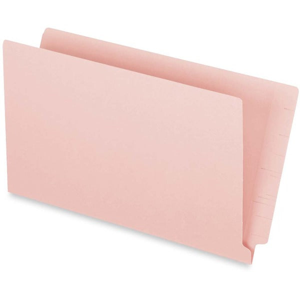 Pendaflex Legal Recycled End Tab File Folder - 3/4" (19.05 mm) Expansion - 13.5 pt. (4.75 mm) - Pink - Heavyweight - 10% Recycled - 50 / Box