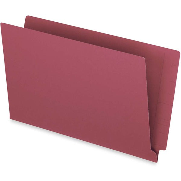 Pendaflex Legal Recycled End Tab File Folder - 9 1/2" (241.30 mm) x 15 1/4" (387.35 mm) - 3/4" (19.05 mm) Expansion - 13.5 pt. (4.75 mm) - Red - Heavyweight - 10% Recycled - 50 / Box