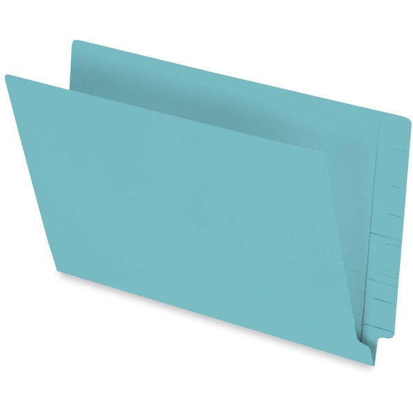 Pendaflex Legal Recycled End Tab File Folder - 3/4" (19.05 mm) Expansion - 13.5 pt. (4.75 mm) - Turquoise - 10% Recycled - 50 / Box