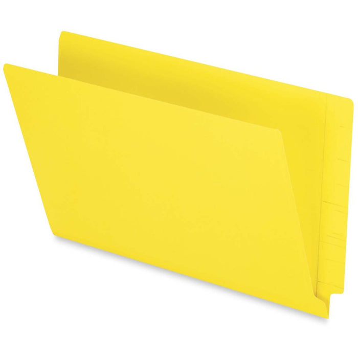 Pendaflex Legal Recycled End Tab File Folder - 9 1/2" (241.30 mm) x 15 1/4" (387.35 mm) - 3/4" (19.05 mm) Expansion - 13.5 pt. (4.75 mm) - Yellow - Heavyweight - 10% Recycled - 50 / Box
