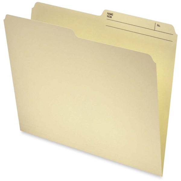 Pendaflex Letter Recycled Top Tab File Folder - 8 1/2" (215.90 mm) x 11" (279.40 mm) - 13.5 pt. (4.75 mm) - Kraft - 60% Recycled - 100 / Box