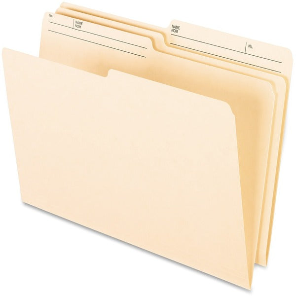 Pendaflex Legal Recycled Top Tab File Folder - 13.5 pt. (4.75 mm) - Kraft - Burst Resistance, Tear Resistant - 60% Recycled - 100 / Box