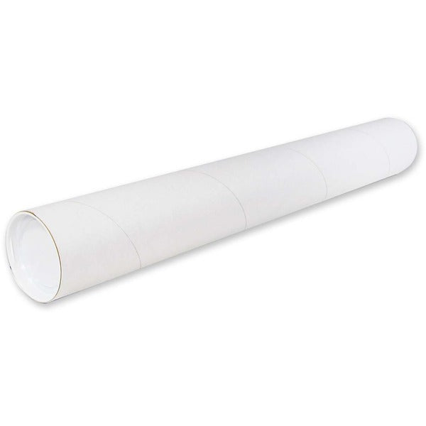 Crownhill Kraft Mailing Tubes - 24" (609.60 mm) Length x 3" (76.20 mm) Diameter - White - Kraft - 1 Each