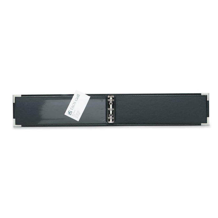 Davis Group Cheque Size Binder Black - 3/4" (19.05 mm) Binder Capacity - 3 x 0.50" (12.70 mm) Ring(s) - Fastener(s): Round Ring - Pocket(s): 1, Internal - Vinyl - Black - Finger Trigger - 1 Each