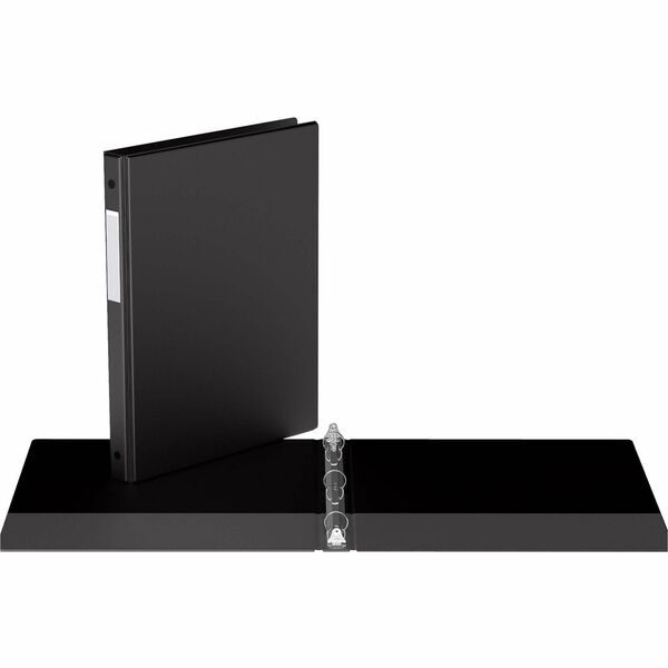 Davis Group Premium Economy, Round Ring, Binder, (Black, 5/8") - 1/2" (12.70 mm) Binder Capacity - 8 1/2" (215.90 mm) x 11" (279.40 mm) Sheet Size - 100 Sheet Capacity - 3 x 0.63" (15.88 mm) Ring - Fastener: Round Ring - Pocket: 2, Inside Front & Back - P