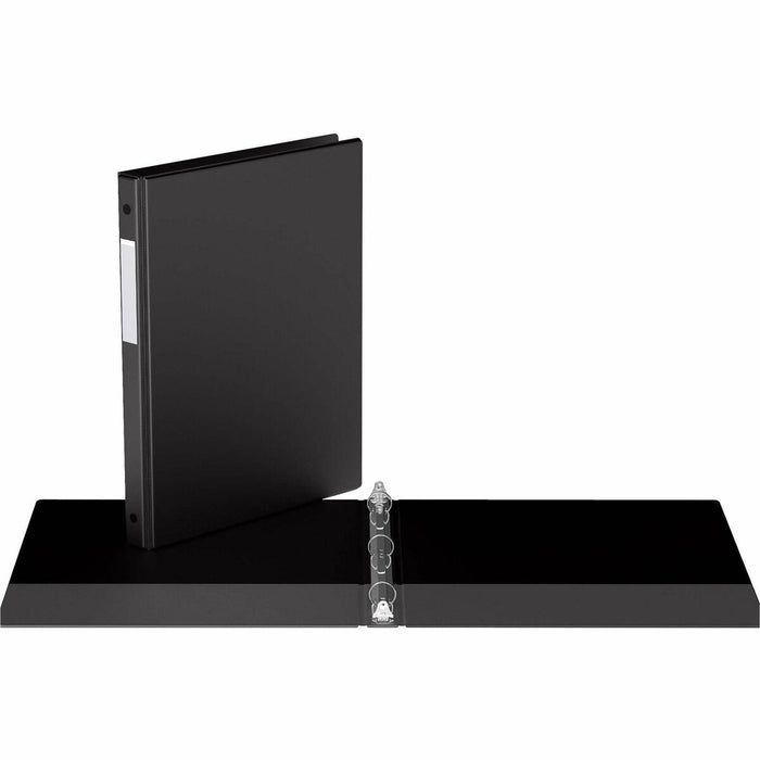 Davis Group Premium Economy, Round Ring, Binder, (Black, 5/8") - 1/2" (12.70 mm) Binder Capacity - 8 1/2" (215.90 mm) x 11" (279.40 mm) Sheet Size - 100 Sheet Capacity - 3 x 0.63" (15.88 mm) Ring - Fastener: Round Ring - Pocket: 2, Inside Front & Back - P