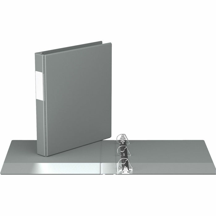 Davis Group Essential Angle D-Ring Binder - 1" (25.40 mm) Binder Capacity - 8 1/2" (215.90 mm) x 11" (279.40 mm) Sheet Size - 225 Sheet Capacity - 3 x 1" (25.40 mm) Ring - Fastener: D-Ring - Pocket: 2, Inside Front & Back - Polypropylene - Green - No - 1