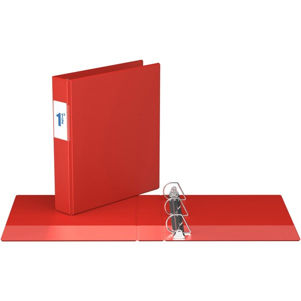 Davis Angle-D Ring Commercial Binder - 1 1/2" Binder Capacity - Letter - 8 1/2" x 11" Sheet Size - D-Ring Fastener(s) - Chipboard - Red - Recycled - Label Holder - 1 Each