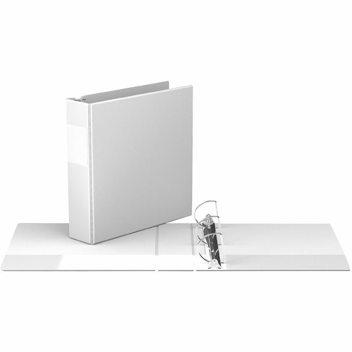 Davis Premium Economy, Angle D Ring, Binder, (White, 2") - 2" (50.80 mm) Binder Capacity - 8 1/2" (215.90 mm) x 11" (279.40 mm) Sheet Size - 475 Sheet Capacity - 3 x 2" (50.80 mm) Ring - Fastener: D-Ring - Pocket: 2, Inside Front & Back - Polypropylene -