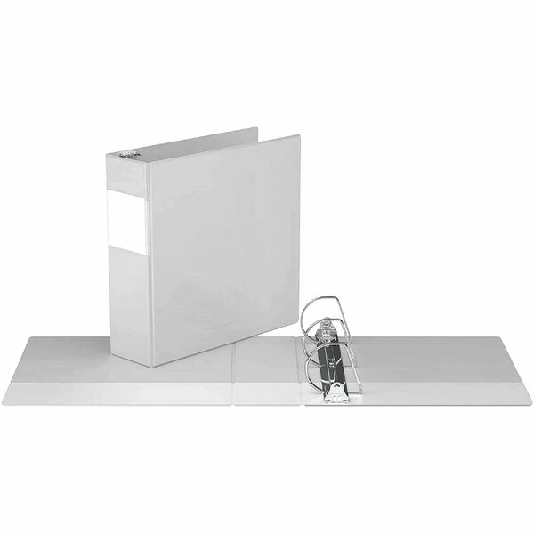 Davis Premium Economy, Angle D Ring, Binder, (White, 3") - 3" (76.20 mm) Binder Capacity - Letter - 8 1/2" (215.90 mm) x 11" (279.40 mm) Sheet Size - 625 Sheet Capacity - 3 x 3" (76.20 mm) Ring - Fastener: D-Ring - Polypropylene - White - Recycled - Label