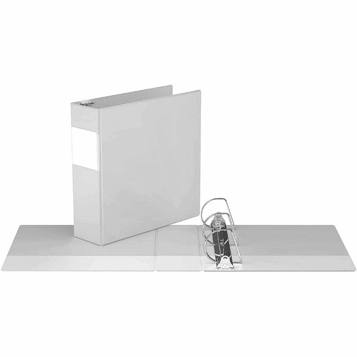 Davis Premium Economy, Angle D Ring, Binder, (White, 3") - 3" (76.20 mm) Binder Capacity - Letter - 8 1/2" (215.90 mm) x 11" (279.40 mm) Sheet Size - 625 Sheet Capacity - 3 x 3" (76.20 mm) Ring(s) - Fastener(s): D-Ring - Polypropylene - White - Recycled -