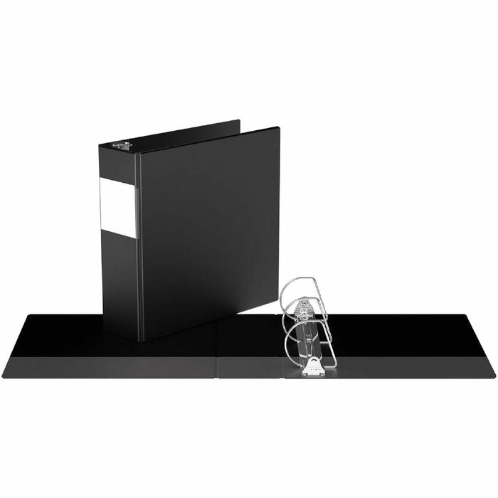 Davis Premium Economy, Angle D Ring, Binder, (Black, 3") - 3" (76.20 mm) Binder Capacity - 8 1/2" (215.90 mm) x 11" (279.40 mm) Sheet Size - 625 Sheet Capacity - 3 x 3" (76.20 mm) Ring(s) - Fastener(s): D-Ring - Pocket(s): 2, Inside Front & Back - Polypro