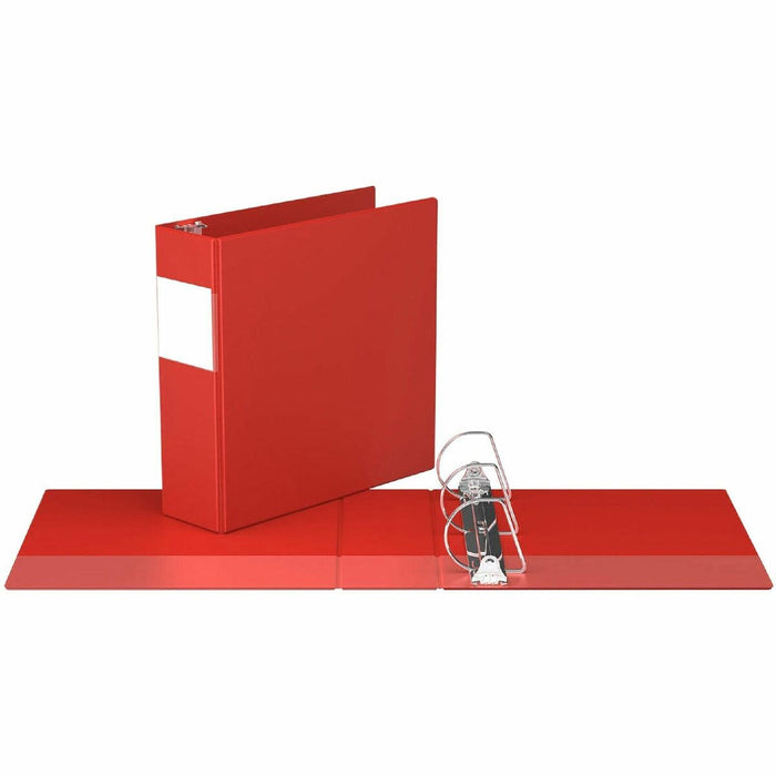 Davis Premium Economy, Angle D Ring, Binder, (Red, 3") - 3" (76.20 mm) Binder Capacity - Letter - 8 1/2" (215.90 mm) x 11" (279.40 mm) Sheet Size - 625 Sheet Capacity - 3 x 3" (76.20 mm) Ring(s) - Fastener(s): D-Ring - Polypropylene - Red - Recycled - Lab