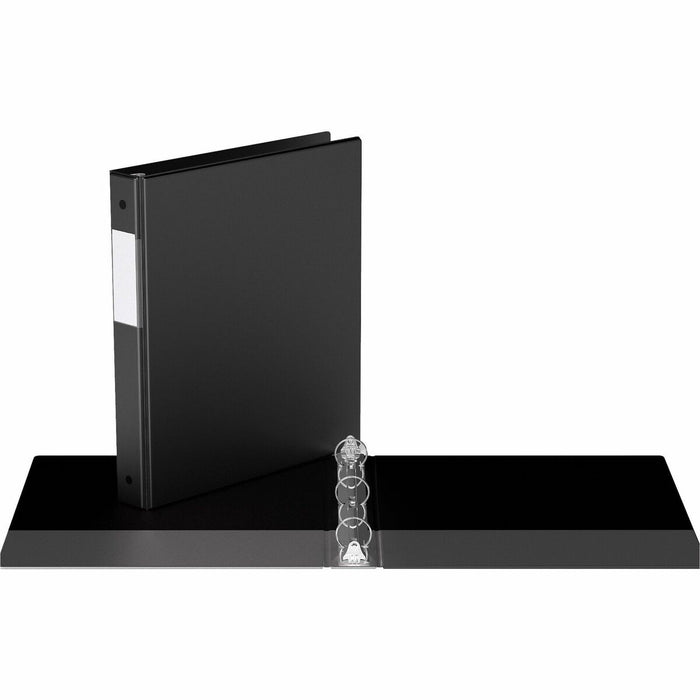 Davis Group Premium Economy, Round Ring, Binder, (Black, 1") - 1" (25.40 mm) Binder Capacity - 8 1/2" (215.90 mm) x 11" (279.40 mm) Sheet Size - 200 Sheet Capacity - 3 x 1" (25.40 mm) Ring(s) - Fastener(s): Round Ring - Pocket(s): 2, Inside Front & Back -