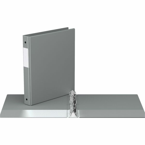 Davis Group Premium Economy, Round Ring, Binder, (Grey, 1") - 1" (25.40 mm) Binder Capacity - 8 1/2" (215.90 mm) x 11" (279.40 mm) Sheet Size - 200 Sheet Capacity - 3 x 1" (25.40 mm) Ring - Fastener: Round Ring - Pocket: 2, Inside Front & Back - Polypropy
