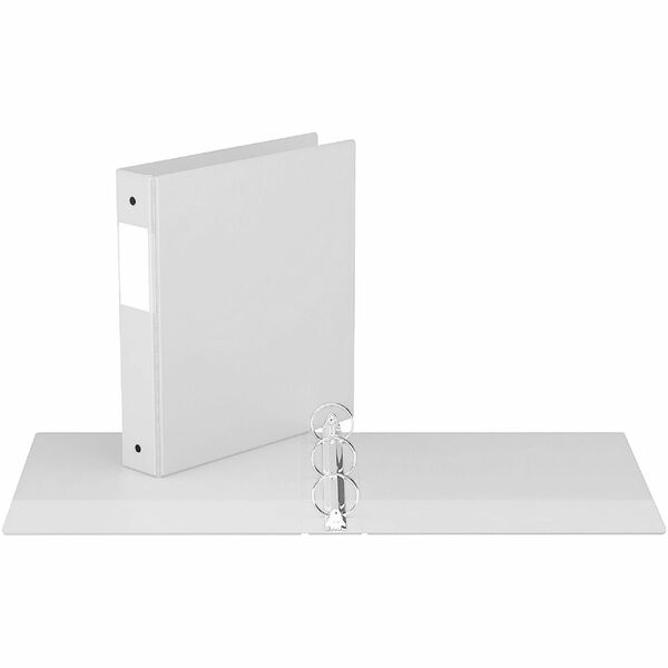 Davis Group Premium Economy, Round Ring, Binder, (White, 1.5") - 1 1/2" (38.10 mm) Binder Capacity - 8 1/2" (215.90 mm) x 11" (279.40 mm) Sheet Size - 275 Sheet Capacity - 3 x 1.50" (38.10 mm) Ring(s) - Fastener(s): Round Ring - Pocket(s): 2, Inside Front