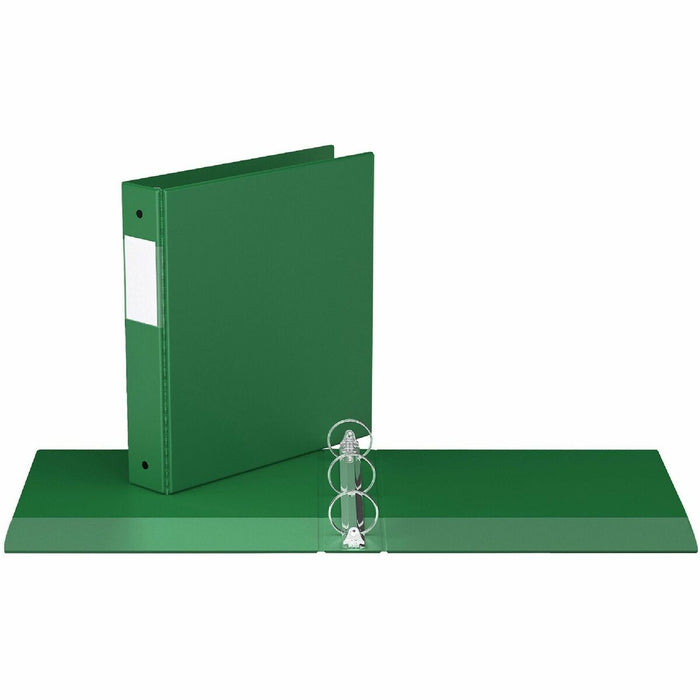 Davis Premium Economy, Round Ring, Binder, (Green, 1.5") - 1 1/2" (38.10 mm) Binder Capacity - 8 1/2" (215.90 mm) x 11" (279.40 mm) Sheet Size - 275 Sheet Capacity - 3 x 1.50" (38.10 mm) Ring(s) - Fastener(s): Round Ring - Pocket(s): 2, Inside Front & Bac