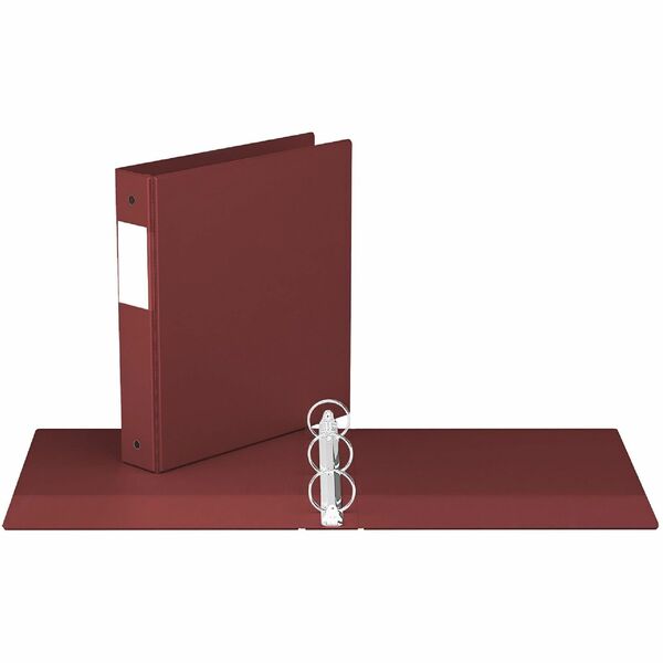 Davis Group Premium Economy, Round Ring, Binder, (Burgundy, 1.5") - 1 1/2" (38.10 mm) Binder Capacity - 8 1/2" (215.90 mm) x 11" (279.40 mm) Sheet Size - 275 Sheet Capacity - 3 x 1.50" (38.10 mm) Ring - Fastener: Round Ring - Pocket: 2, Inside Front & Bac