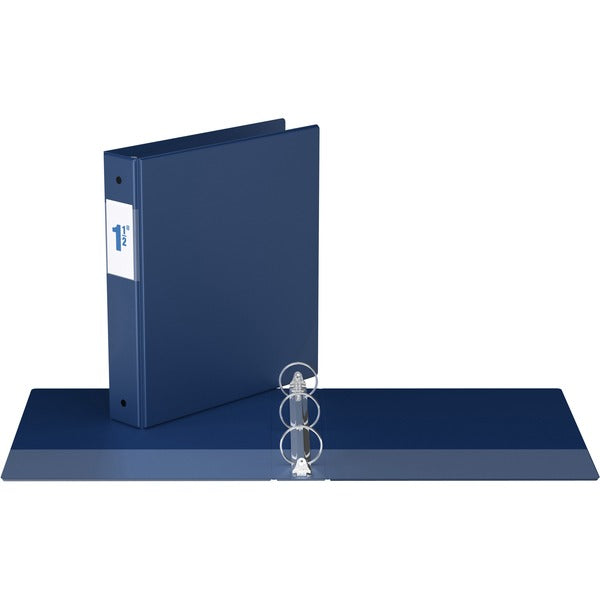 Davis Round Ring Commercial Binder - 1 1/2" Binder Capacity - 8 1/2" x 11" Sheet Size - 3 x Round Ring Fastener(s) - 2 Inside Front & Back Pocket(s) - Royal Blue - Recycled - 1 Each