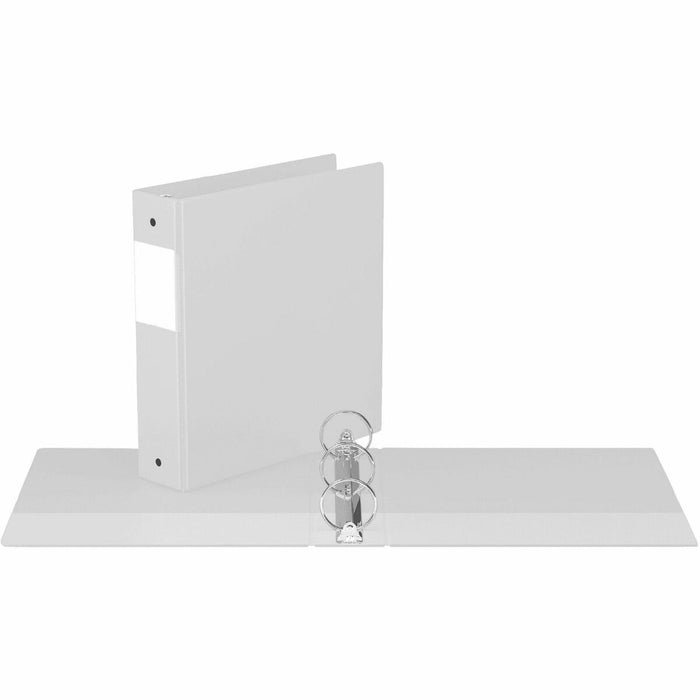 Davis Premium Economy, Round Ring, Binder, (White, 2") - 2" (50.80 mm) Binder Capacity - 8 1/2" (215.90 mm) x 11" (279.40 mm) Sheet Size - 400 Sheet Capacity - 3 x 2" (50.80 mm) Ring - Fastener: Round Ring - Pocket: 2, Inside Front & Back - Polypropylene