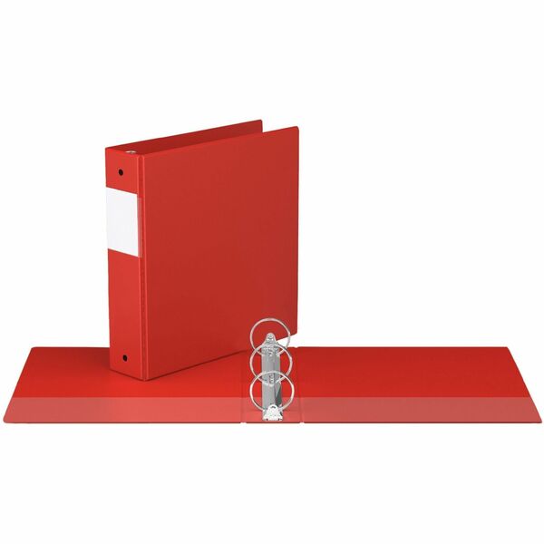 Davis Group Premium Economy, Round Ring, Binder, (Red, 2") - 2" (50.80 mm) Binder Capacity - 8 1/2" (215.90 mm) x 11" (279.40 mm) Sheet Size - 400 Sheet Capacity - 3 x 2" (50.80 mm) Ring - Fastener: Round Ring - Pocket: 2, Inside Front & Back - Polypropyl