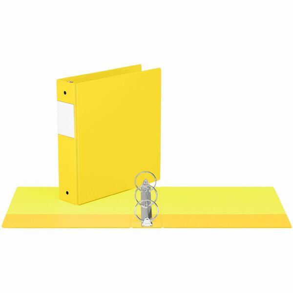 Davis Group Premium Economy, Round Ring, Binder, (Yellow, 2") - 2" (50.80 mm) Binder Capacity - 8 1/2" (215.90 mm) x 11" (279.40 mm) Sheet Size - 400 Sheet Capacity - 3 x 2" (50.80 mm) Ring - Fastener: Round Ring - Pocket: 2, Inside Front & Back - Polypro
