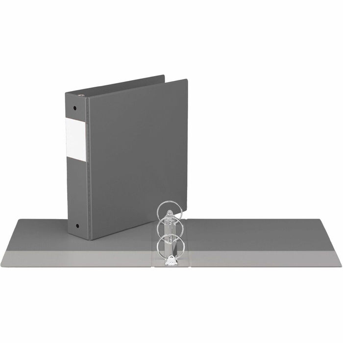 Davis Group Premium Economy, Round Ring, Binder, (Grey, 2") - 2" (50.80 mm) Binder Capacity - 8 1/2" (215.90 mm) x 11" (279.40 mm) Sheet Size - 400 Sheet Capacity - 3 x 2" (50.80 mm) Ring - Fastener: Round Ring - Pocket: 2, Inside Front & Back - Polypropy