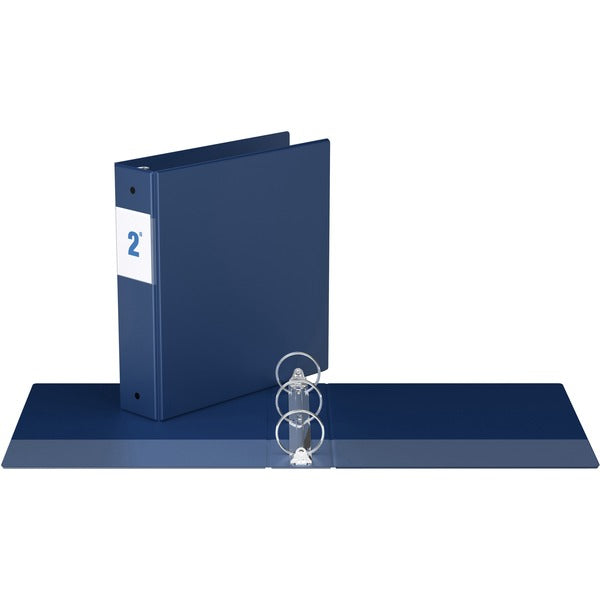 Davis Round Ring Commercial Binder - 2" (50.80 mm) Binder Capacity - 8 1/2" (215.90 mm) x 11" (279.40 mm) Sheet Size - Fastener(s): 3 x Round Ring - Pocket(s): 2, Inside Front & Back - Royal Blue - Recycled - 1 Each