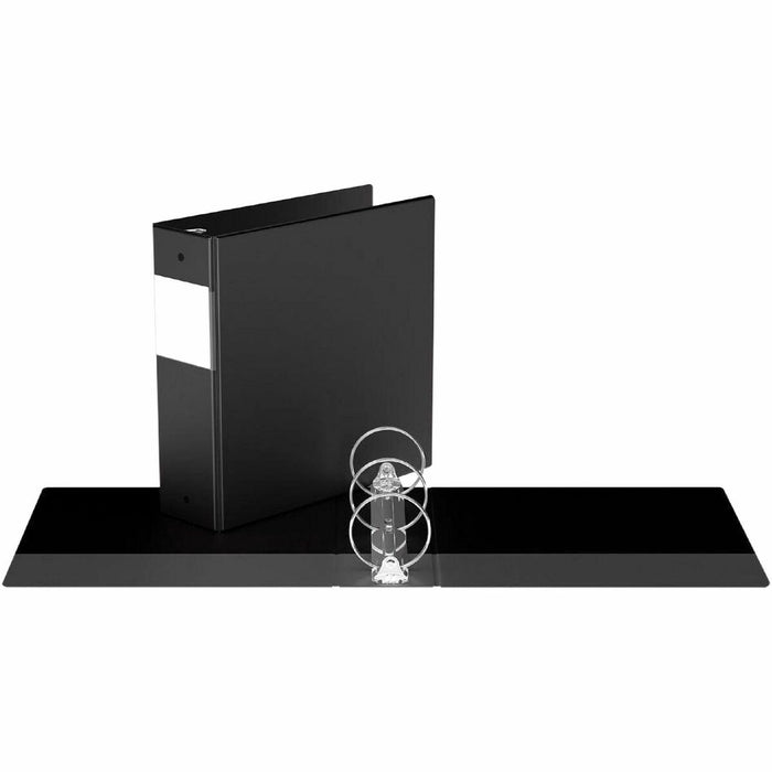 Davis Group Premium Economy, Round Ring, Binder, (Black, 3") - 3" (76.20 mm) Binder Capacity - 8 1/2" (215.90 mm) x 11" (279.40 mm) Sheet Size - 600 Sheet Capacity - 3 x 3" (76.20 mm) Ring(s) - Fastener(s): Round Ring - Pocket(s): 2, Inside Front & Back -