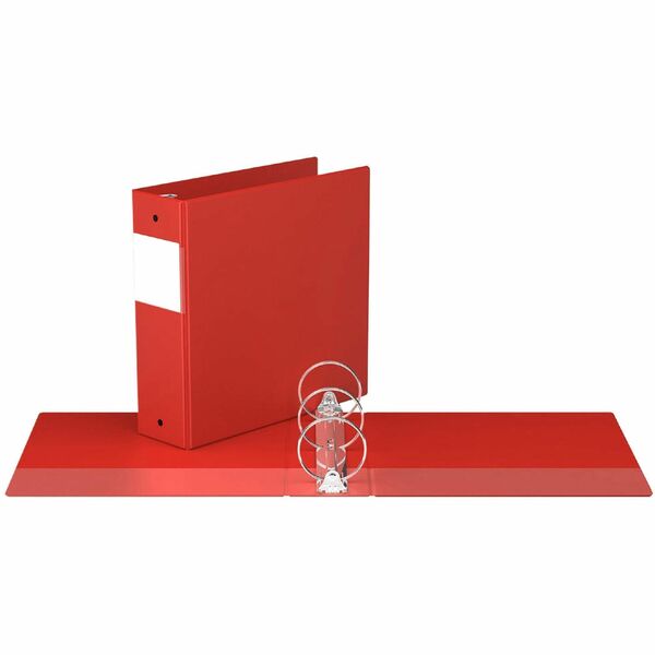 Davis Group Premium Economy, Round Ring, Binder, (Red, 3") - 3" (76.20 mm) Binder Capacity - 8 1/2" (215.90 mm) x 11" (279.40 mm) Sheet Size - 600 Sheet Capacity - 3 x 3" (76.20 mm) Ring(s) - Fastener(s): Round Ring - Pocket(s): 2, Inside Front & Back - P