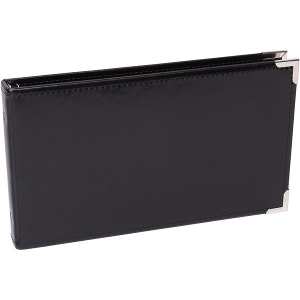 Davis Group Round Ring Business Cheque Binder - 3/4" (19.05 mm) Binder Capacity - 200 Sheet Capacity - 3 Ring - Fastener: Round Ring - Pocket: Inside Front - Vinyl - Black - Finger Trigger - 1 Each