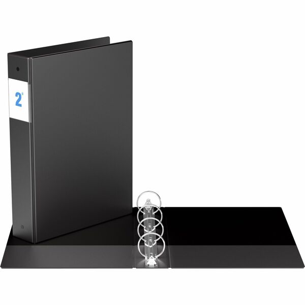Davis Group Legal Binder (14x8.5) 2.0" RR(4)-Black - 2" (50.80 mm) Binder Capacity - Legal - 8 1/2" (215.90 mm) x 14" (355.60 mm) Sheet Size - 400 Sheet Capacity - 4 x 2" (50.80 mm) Ring - Fastener: Round Ring - Pocket: Internal - Polypropylene - Black -
