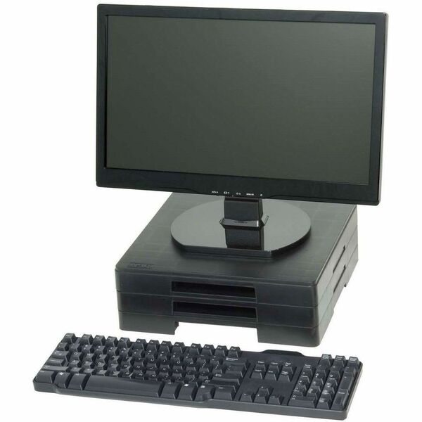 MP106BLK Monitor Riser Block for CRT + - 77 lb (34926.61 g) Load Capacity - Black - For Monitor - Heavy Duty, Ergonomic, Comfortable, Stackable