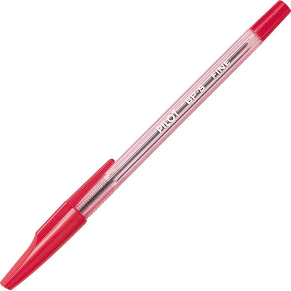 Better Ballpoint Pen - Fine Red - Fine Pen Point - Refillable - Red Ink - Clear Barrel - Stainless Steel Tip - 1 Each
