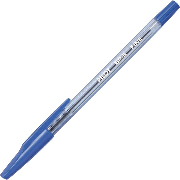 Better Ballpoint Pen - Fine Blue - Fine Pen Point - Refillable - Blue Ink - Clear Barrel - Stainless Steel Tip - 1 Each